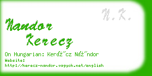 nandor kerecz business card